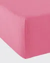 Anne De Solene Vexin 200 Thread-count King Fitted Sheet In Pink