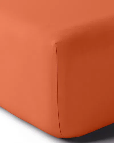 Anne De Solene Vexin 200 Thread-count Fitted Sheet In Orange
