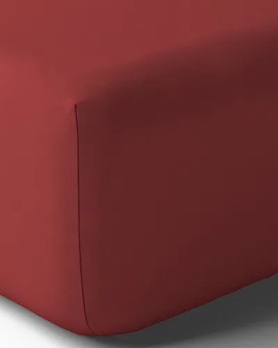 Anne De Solene Vexin Fitted Sheet In Burgundy