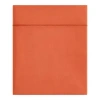 Anne De Solene Vexin 200 Thread-count Queen Fitted Sheet In Epices Orange