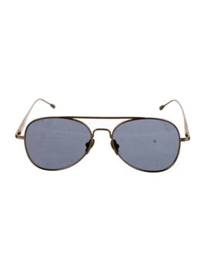 Pre-owned Anne Et Valentin Aviator Tinted Sunglasses In Gold