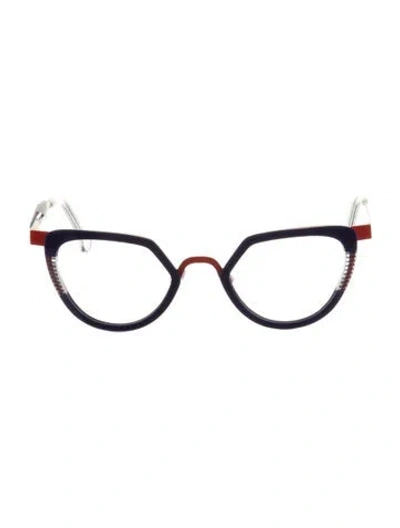 Pre-owned Anne Et Valentin Cat-eye Eyeglasses In Blue