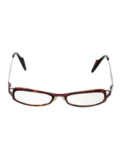 Pre-owned Anne Et Valentin Narrow Eyeglasses In Brown