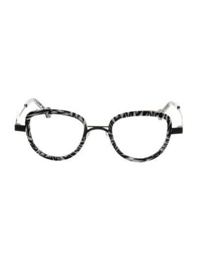 Pre-owned Anne Et Valentin Round Eyeglasses In Black