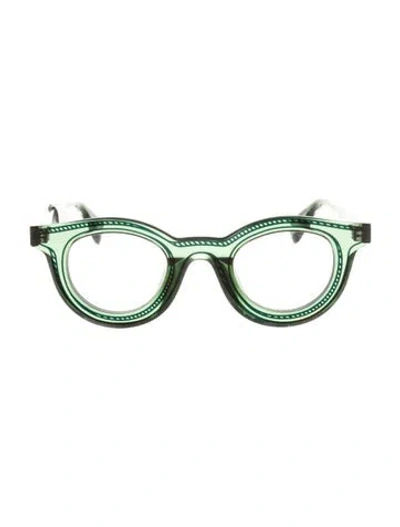 Pre-owned Anne Et Valentin Round Eyeglasses In Green