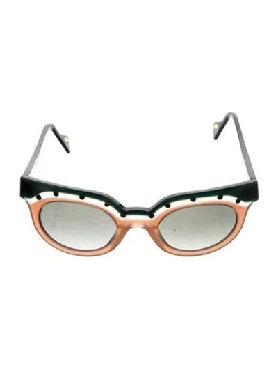 Pre-owned Anne Et Valentin Round Gradient Sunglasses In Multi