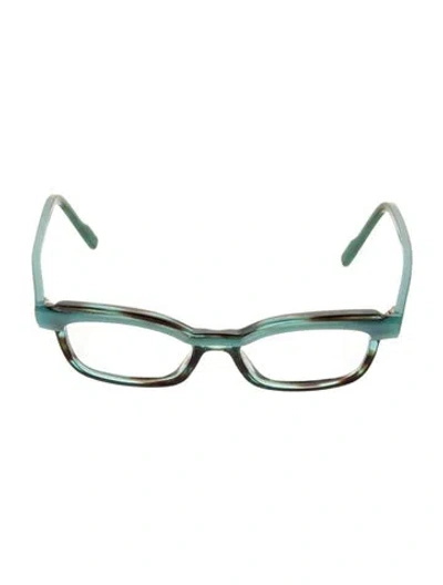 Pre-owned Anne Et Valentin Square Eyeglasses In Green