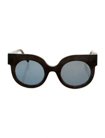 Pre-owned Anne Et Valentin Square Tinted Sunglasses In Black