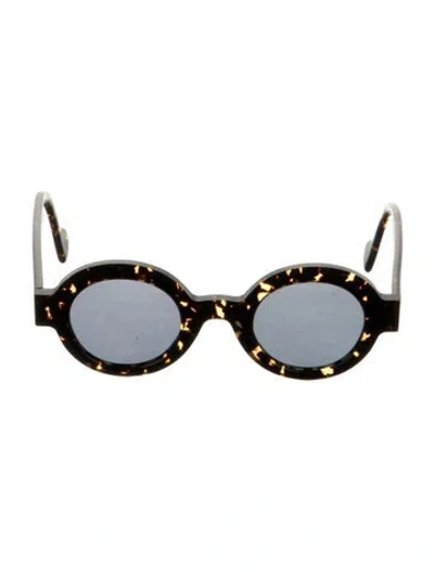 Pre-owned Anne Et Valentin X Sunglass Hut Round Sunglasses In Brown