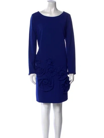 Pre-owned Anne Fontaine Bateau Neckline Knee-length Dress In Blue