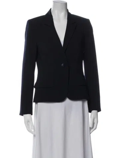 Pre-owned Anne Fontaine Blazer In Black/blue