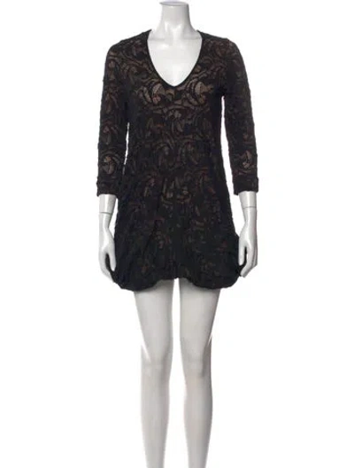 Pre-owned Anne Fontaine Coline Mini Dress In Black