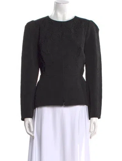 Pre-owned Anne Fontaine Crew Neck Long Sleeve Sweatshirt In Black