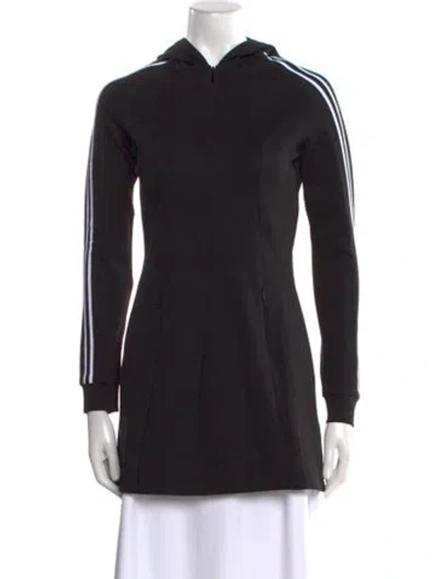 Pre-owned Anne Fontaine Crew Neck Mini Dress In Black