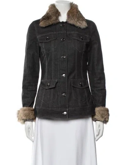 Pre-owned Anne Fontaine Denim Jacket In Grey