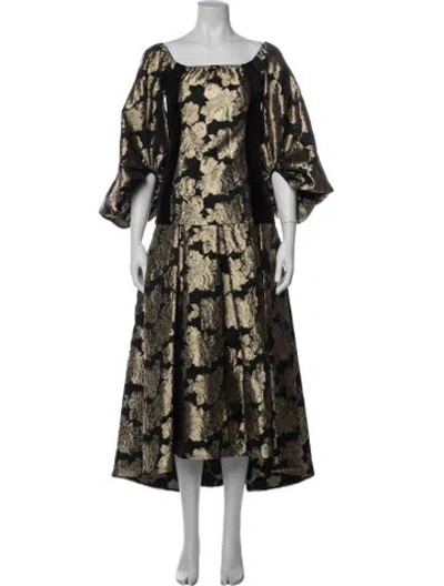Pre-owned Anne Fontaine Floral Print Pleated Accents Skirt Set In Multicolor