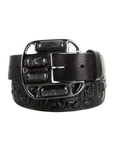 Pre-owned Anne Fontaine Leather Belt In Black