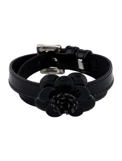 Pre-owned Anne Fontaine Leather Florane Wrap Bracelet In Multicolor