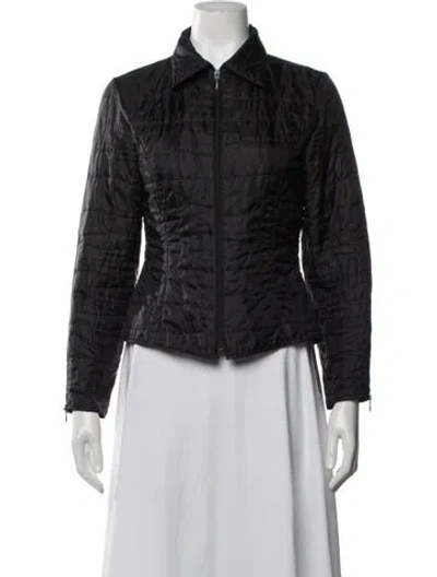 Pre-owned Anne Fontaine Leather Jacket In Black