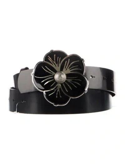 Pre-owned Anne Fontaine Leather Waist Belt In Black