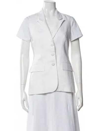 Pre-owned Anne Fontaine Linen Blazer In Neutral