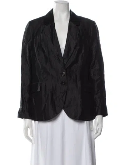 Pre-owned Anne Fontaine Linen Jacket In Black