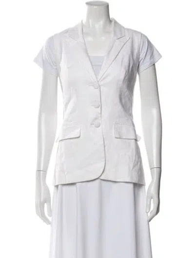 Pre-owned Anne Fontaine Linen Vest In White