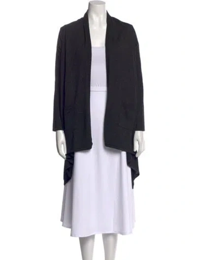 Pre-owned Anne Fontaine Open Front Sweater In Black