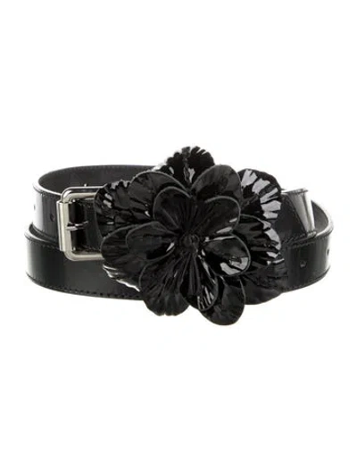Pre-owned Anne Fontaine Patent Leather Belt In Black