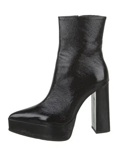 Pre-owned Anne Fontaine Patent Leather Boots In Black
