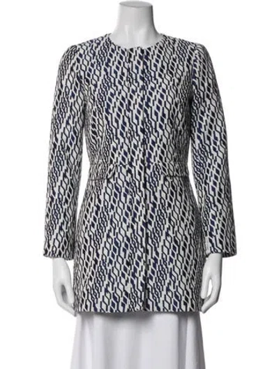 Pre-owned Anne Fontaine Patterned Jacket W/ Tags In Blue
