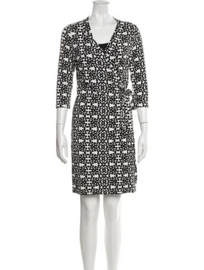 Pre-owned Anne Fontaine Printed Mini Dress In White