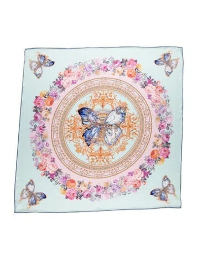 Pre-owned Anne Fontaine Printed Scarf In Blue