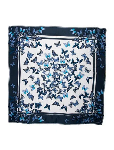 Pre-owned Anne Fontaine Printed Scarf In Blue