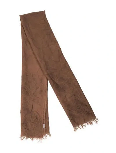 Pre-owned Anne Fontaine Printed Scarf In Brown
