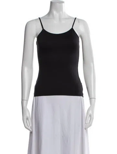 Pre-owned Anne Fontaine Scoop Neck Sleeveless Top In Black