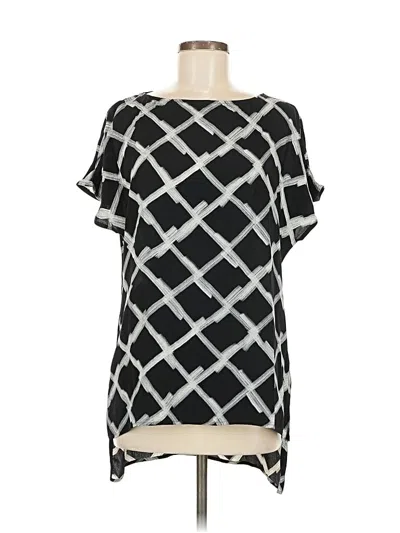 Pre-owned Anne Fontaine Short Sleeve Blouse In Black