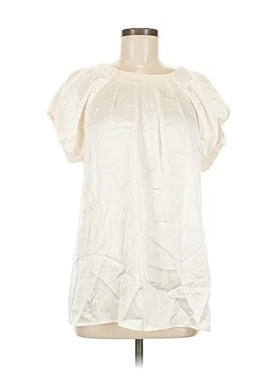 Pre-owned Anne Fontaine Short Sleeve Blouse In White