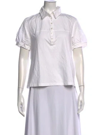 Pre-owned Anne Fontaine Short Sleeve Polo In Neutral