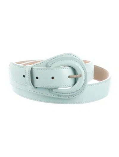Pre-owned Anne Fontaine Skinny Leather Belt In Blue