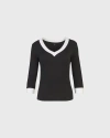 Anne Fontaine Sol Knit Top In Black