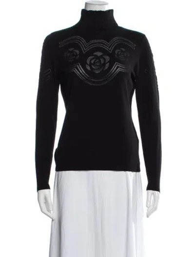 Pre-owned Anne Fontaine Turtleneck Sweater In Black