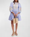 ANNE FONTAINE VENTOUX TIERED LACE-INSET MINI DRESS