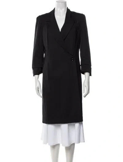 Pre-owned Anne Fontaine Virgin Wool Coat W/ Tags In Black
