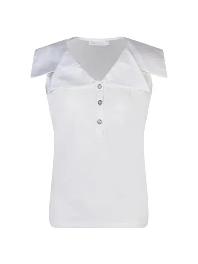 Anne Fontaine Women's Alizee Double Collar Shirt In White