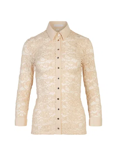 Anne Fontaine Women's Amazone Lace Button-front Shirt In White