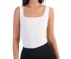 Anne Fontaine Women's Lady Wide Strap Stretch Camisole In White In White