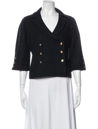 Pre-owned Anne Fontaine Wool Blazer In Blue