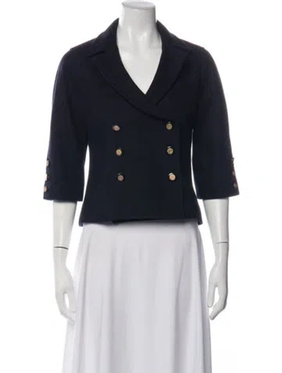 Pre-owned Anne Fontaine Wool Blazer In Blue