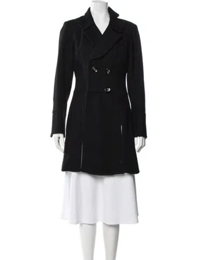 Pre-owned Anne Fontaine Wool Coat In Black